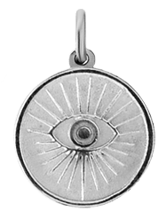 Miansai Pendants Evil Eye Pendant, Sterling Silver, Polished Polished Silver / O/S