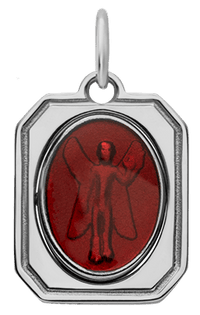 Miansai Pendants Genesis Pendant, Sterling Silver w/Red/Blue Enamel Red/Blue / O/S