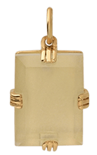 Miansai Pendants Lennox Pendant w/ Quartz Stone, Gold Vermeil Smoky