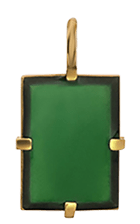 Miansai Pendants Lennox Pendant w/Green Enamel, Gold Vermeil Polished Gold