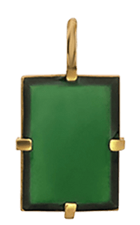 Miansai Pendants Lennox Pendant w/Green Enamel, Gold Vermeil Polished Gold