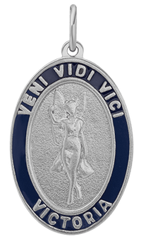 Miansai Pendants Victoria Pendant, Sterling Silver w/Navy Blue Enamel Navy Blue / O/S