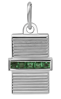 Miansai Pendants Vault Pendant w/Emeralds, Sterling Silver Green / O/S