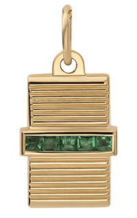 Miansai Pendants Vault Pendant w/Emeralds, Gold Vermeil Green / O/S