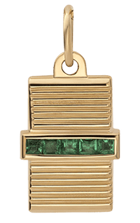 Miansai Pendants Vault Pendant w/Emeralds, Gold Vermeil Green / O/S
