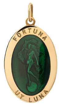 Miansai Pendants Fortuna Pendant w/Green Enamel, Gold Vermeil Green