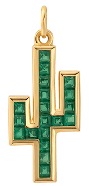 Miansai Pendants Cactus Green Onyx Pendant, Gold Vermeil Green / O/S