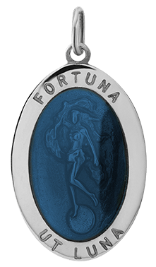 Miansai Pendants Fortuna Pendant w/Blue Enamel, Sterling Silver Blue