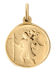 Miansai Pendants Mini St. Christopher Pendant, Gold Vermeil Polished Gold