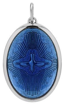 Miansai Pendants Mini Dove Pendant w/Blue Enamel, Sterling Silver Blue / O/S