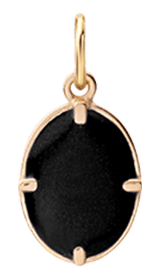 Miansai Pendants Portal Pendant w/ Black Enamel, Gold Vermeil Black